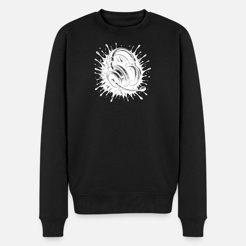 Micro allumé, jeu allumé, Team Talk prêt, monde éteint - Pull Premium bio Homme - noir