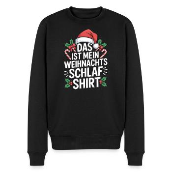 Das Ist Mein Weihnachtsschlafshirt - Männer Premium Bio Pullover - Schwarz - Vorne - Nico (187cm)