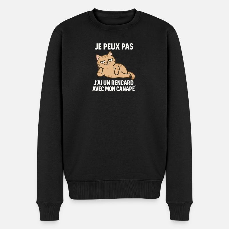 Das geht nicht, ich habe ein Date mit meinem Sofa. - Männer Premium Bio Pullover - Schwarz