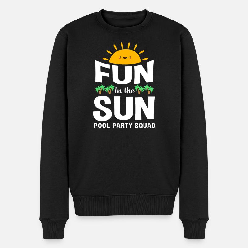 Pool Party - Männer Premium Bio Pullover - Schwarz