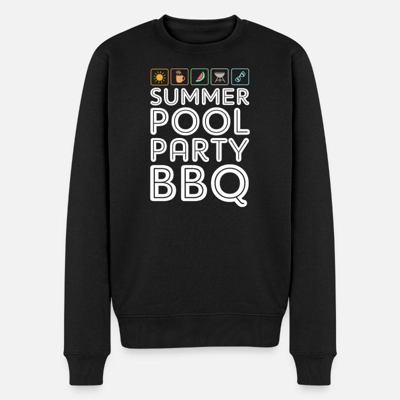 Fête à la piscine - Pull Premium bio Homme - noir