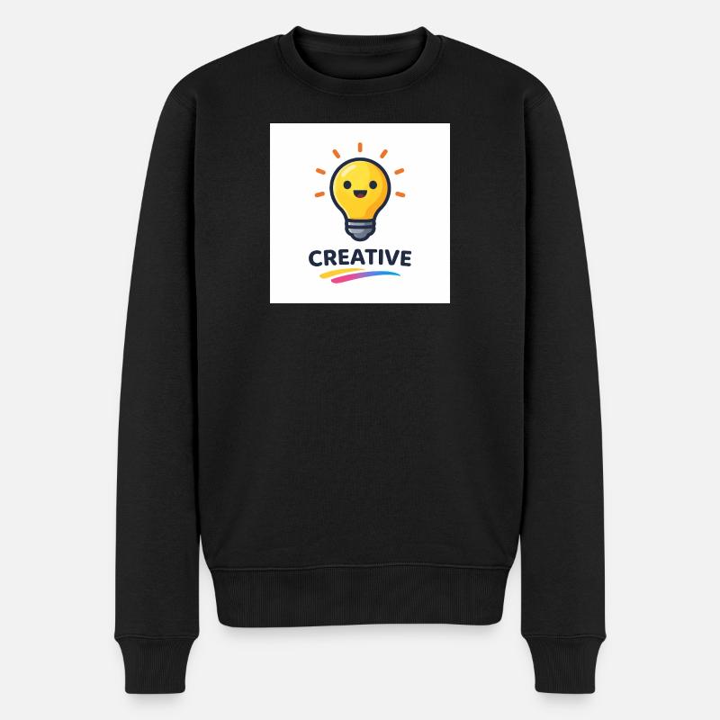 Kreatives Lichtblitz Design - Männer Premium Bio Pullover - Schwarz