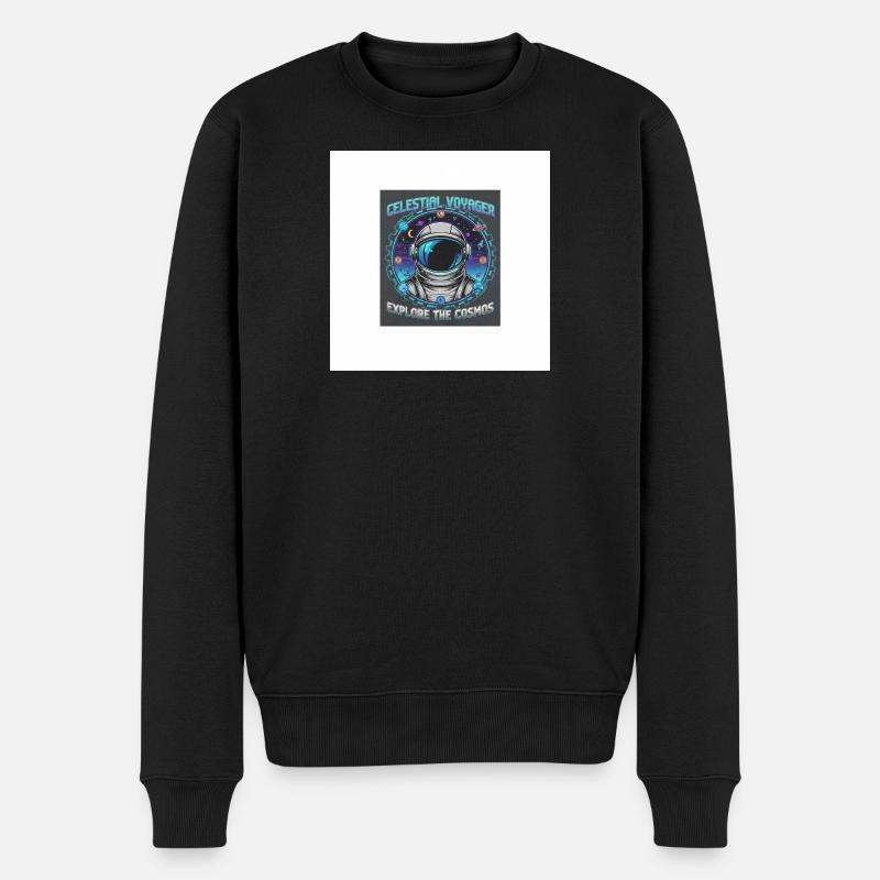 Celestial Voyager erforschen das Kosmos - Männer Premium Bio Pullover - Schwarz