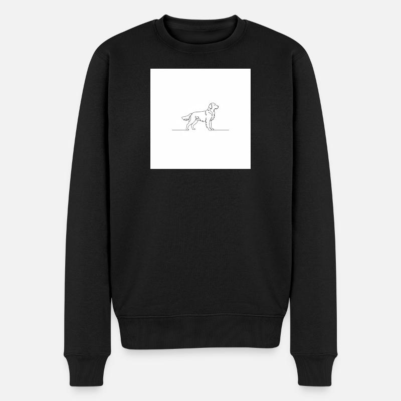 Golden Retriever - Männer Premium Bio Pullover - Schwarz