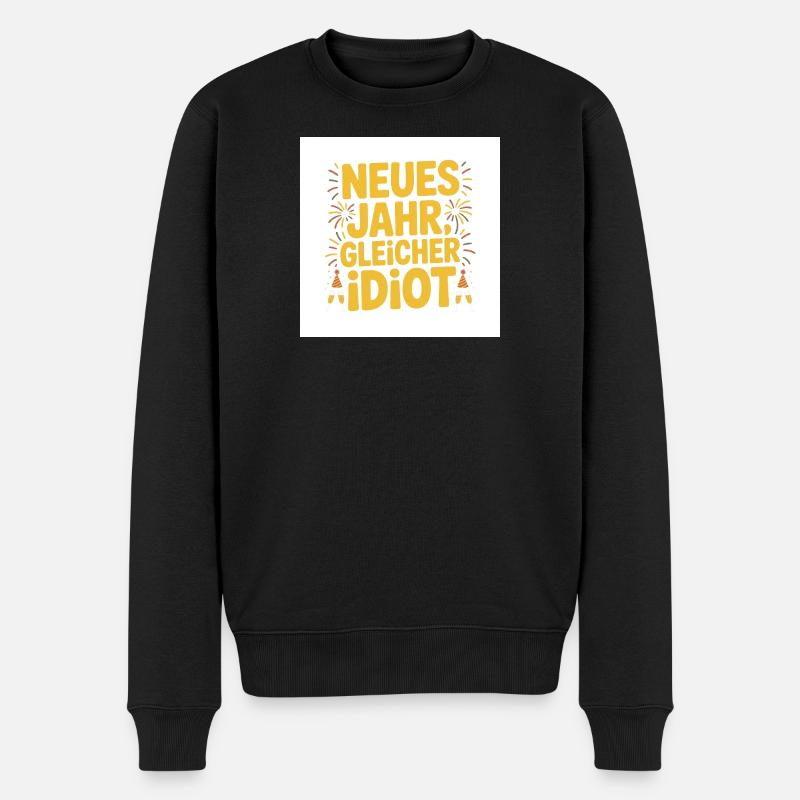 Nouvelle année, même idiot - Pull Premium bio Homme - noir