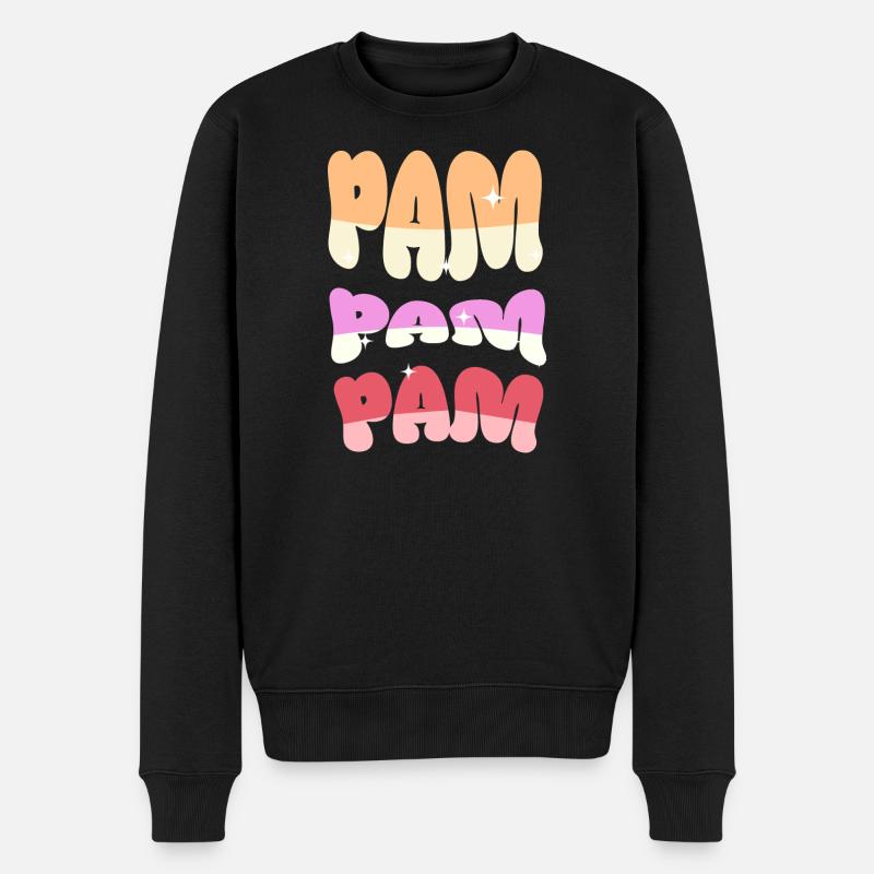 Pam  - Männer Premium Bio Pullover - Schwarz
