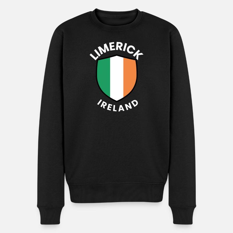 Drapeau irlandais de Limerick - Pull Premium bio Homme - noir