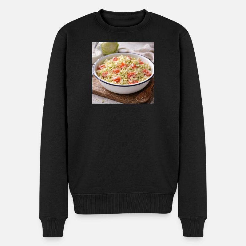 Cremiger Kohl-Tomaten-Salat - Männer Premium Bio Pullover - Schwarz