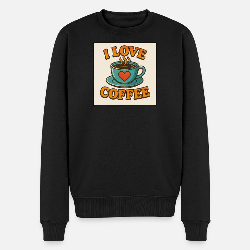 Tasse d’amour au café - Pull Premium bio Homme - noir