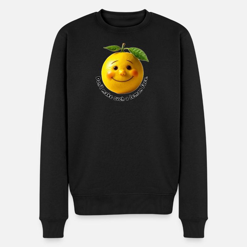Citron au doux sourire - Pull Premium bio Homme - noir