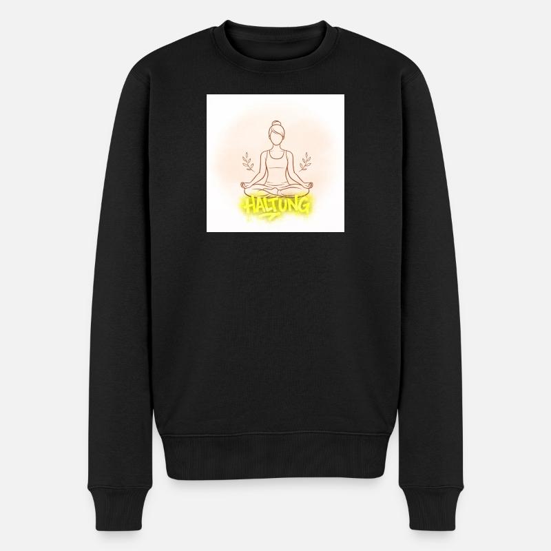 Illustration de la méditation de posture - Pull Premium bio Homme - noir