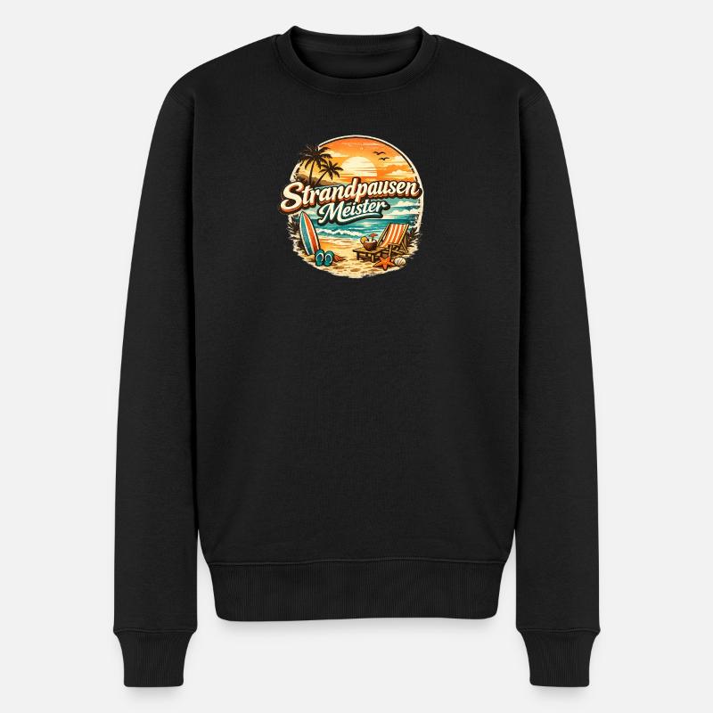 Beach Breaks Master Rétro - Pull Premium bio Homme - noir