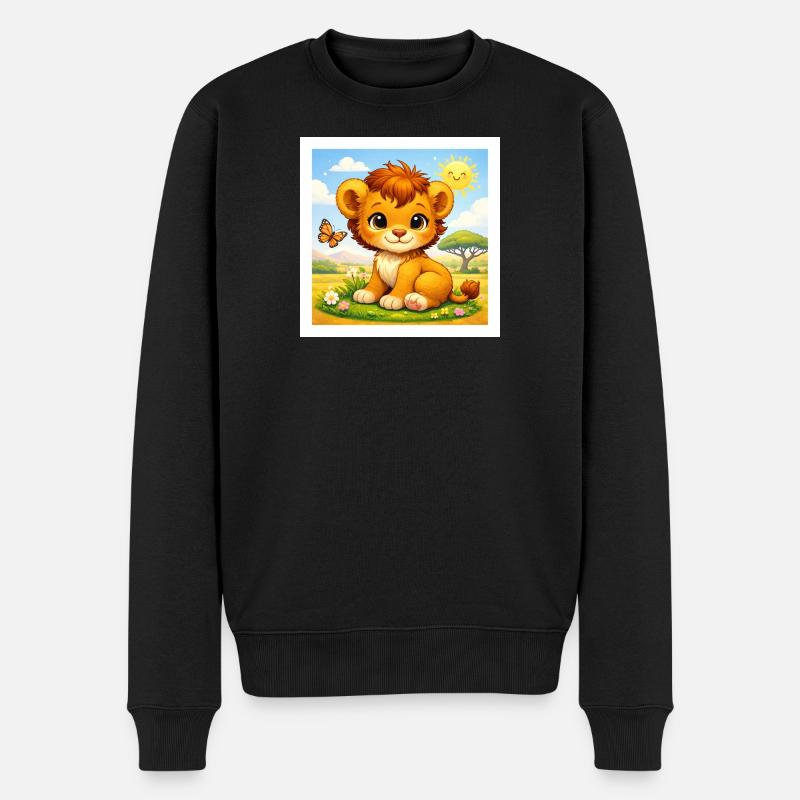 Sunny le Petit Lion - Pull Premium bio Homme - noir