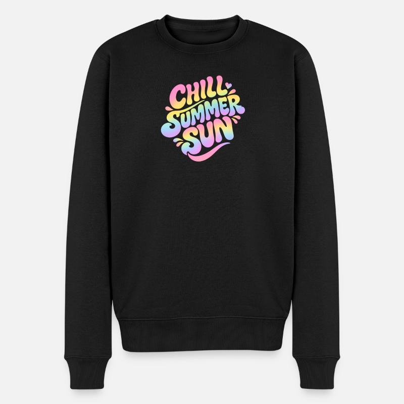 Summer Vibes - Männer Premium Bio Pullover - Schwarz