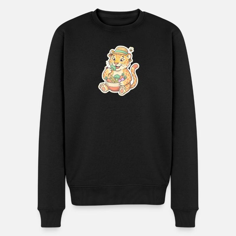 Kit léopard avec panier de légumes - Pull Premium bio Homme - noir