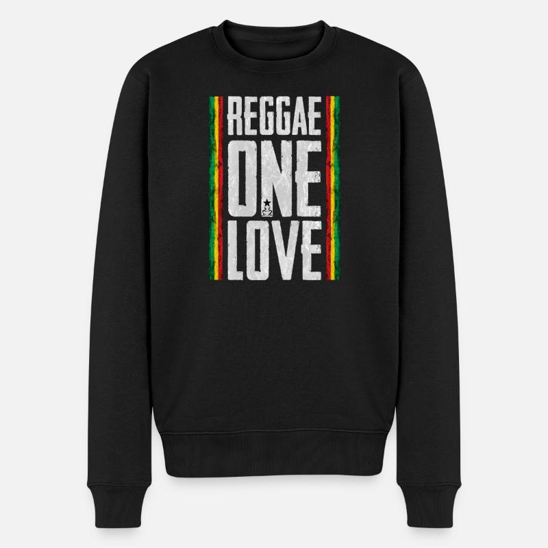 Reggae One Love Design - Pull Premium bio Homme - noir