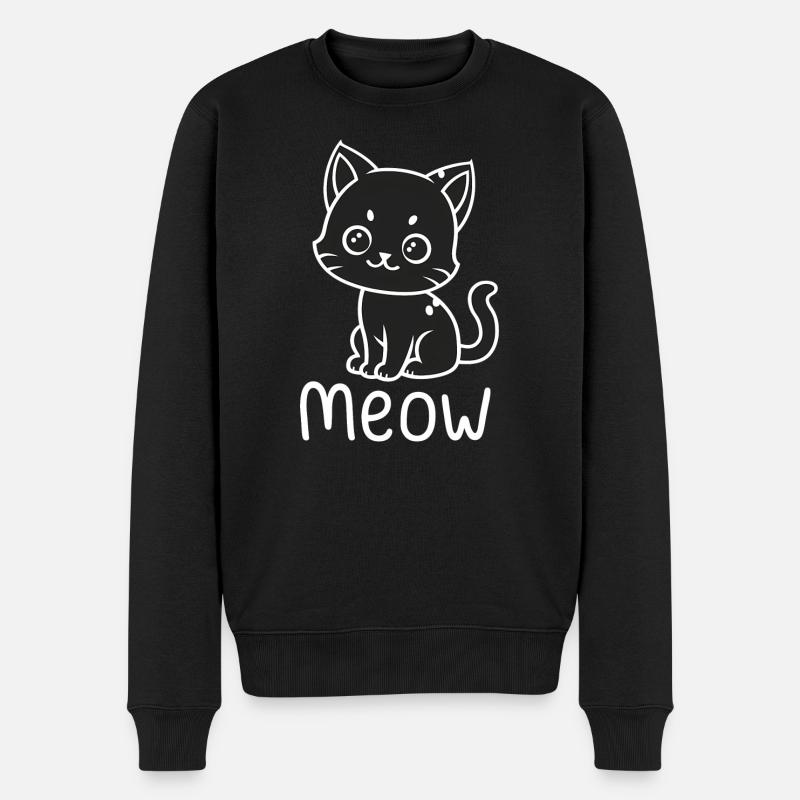 Chat noir mignon - Pull Premium bio Homme - noir