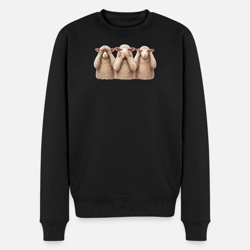 Les Trois Moutons - Pull Premium bio Homme - noir