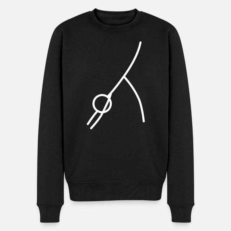Yoga Übung - Männer Premium Bio Pullover - Schwarz