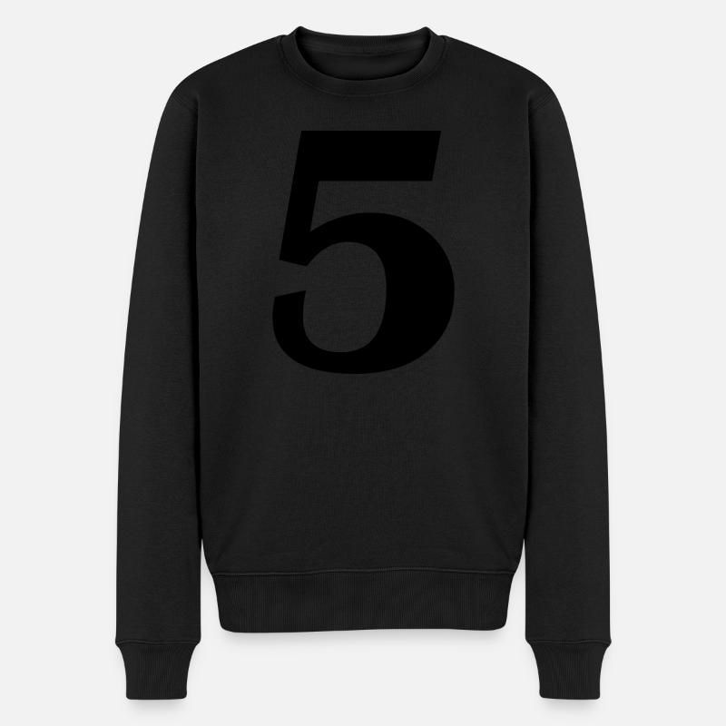 5 - Männer Premium Bio Pullover - Schwarz