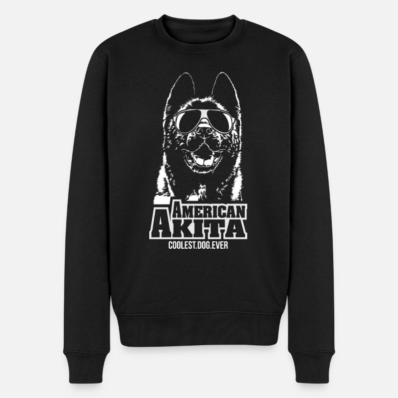 AMERICAN AKITA coolest dog ever Hunde Wilsigns - Männer Premium Bio Pullover - Schwarz