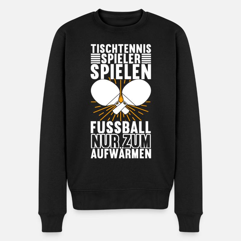 Tischtennis Tischtennisspieler - Männer Premium Bio Pullover - Schwarz