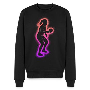 Joueurs de tennis de table Filles Joueurs de tennis de table - Pull Premium bio Homme - noir - Devant - Nico (187cm)