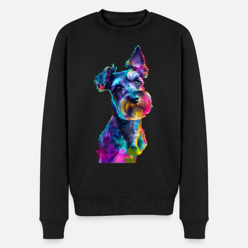 Zwergschnauzer - Männer Premium Bio Pullover - Schwarz