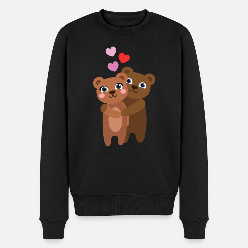 Couple ours - Pull Premium bio Homme - noir