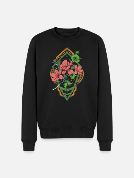 Persian dream flower - Men's Premium Organic Jumper - black