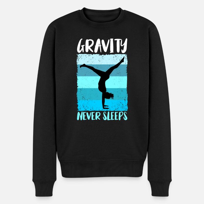 Yoga - Männer Premium Bio Pullover - Schwarz