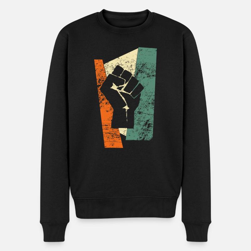 Faust - Männer Premium Bio Pullover - Schwarz