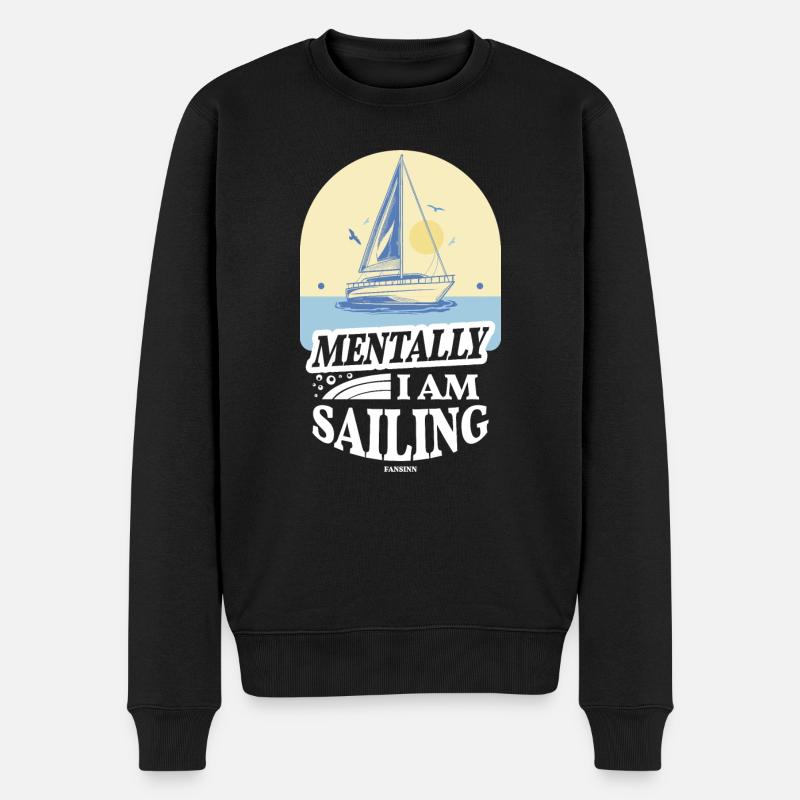 Segeln - Männer Premium Bio Pullover - Schwarz