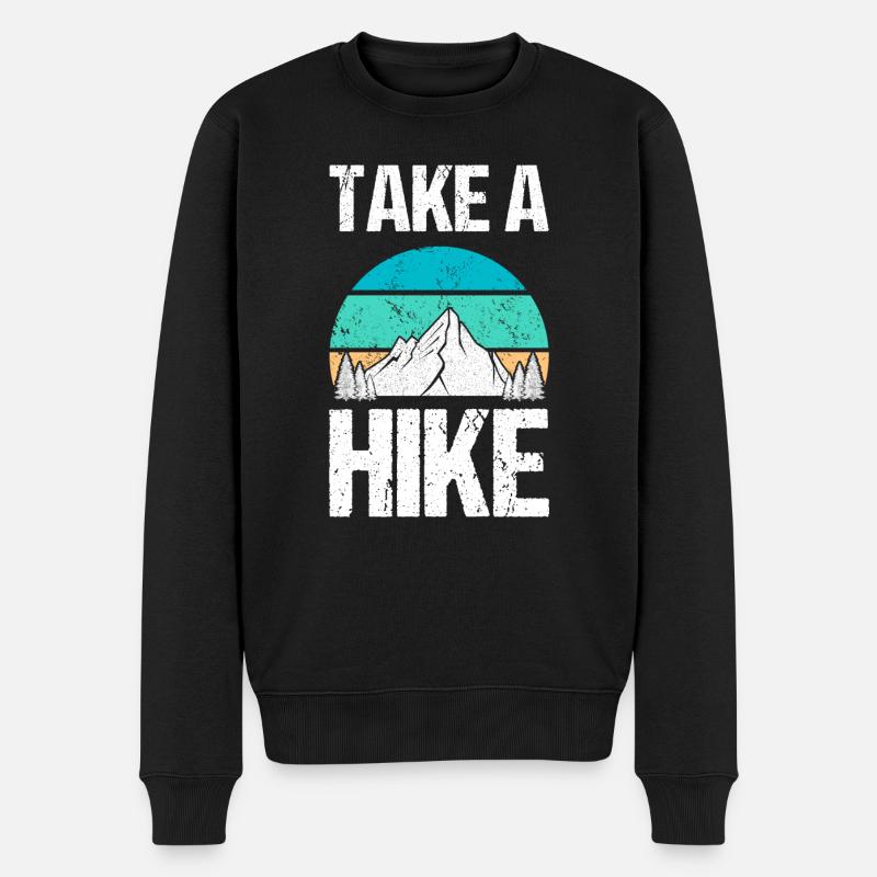 Take a Hike - Männer Premium Bio Pullover - Schwarz