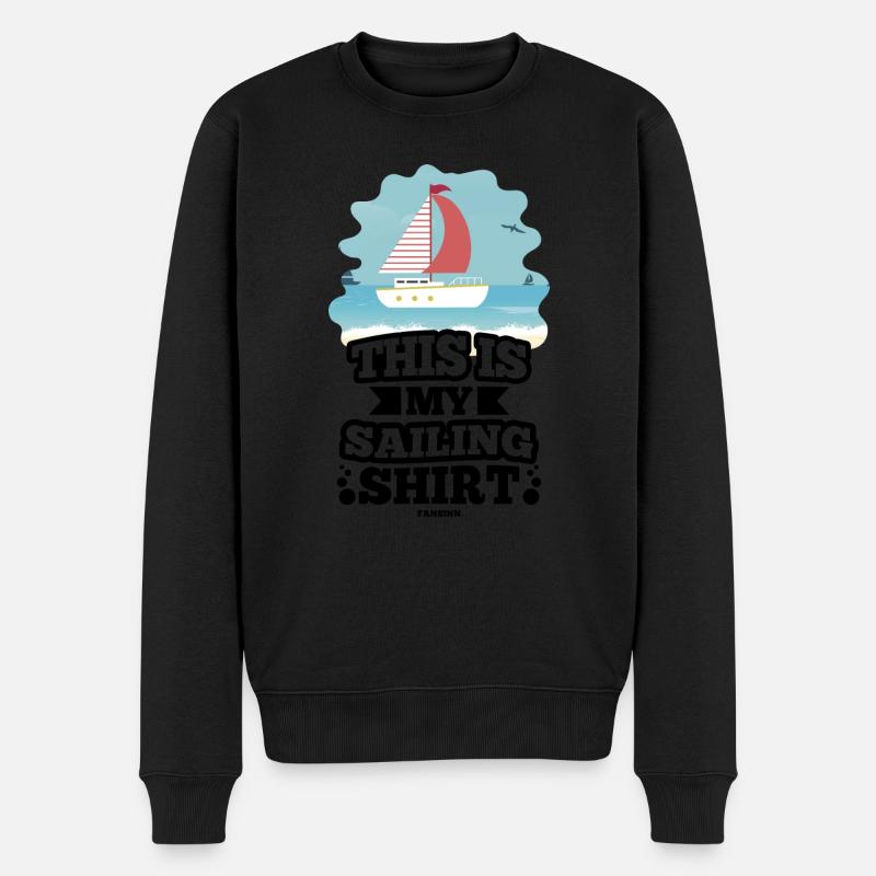 Segler Segeln Segelboot Lustige Sprüche Geschenk - Männer Premium Bio Pullover - Schwarz