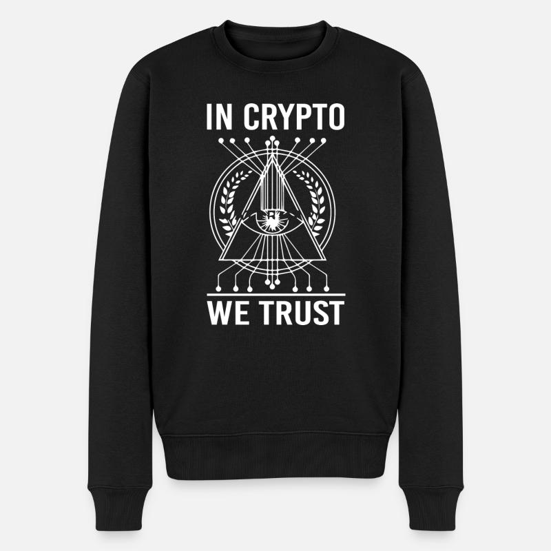 Bitcoin Trading Crypto Aktien - Männer Premium Bio Pullover - Schwarz