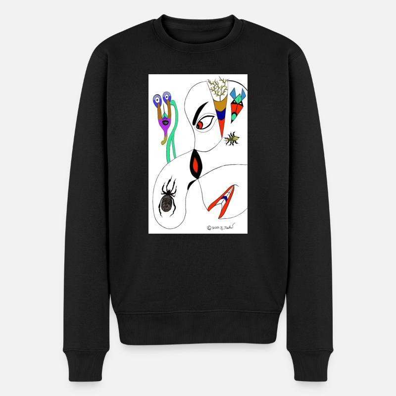M Burns Head Spider - Men's Premium Organic Jumper - black