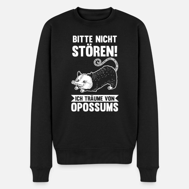 Opossum - Männer Premium Bio Pullover - Schwarz