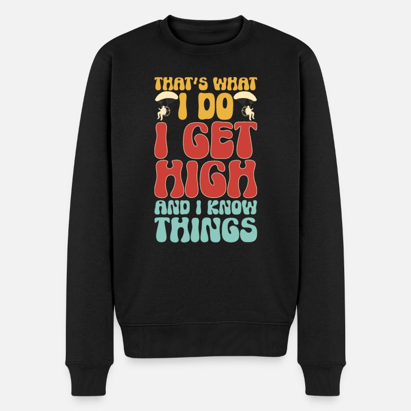 Paramoteur Parapente motorisé - Pull Premium bio Homme - noir