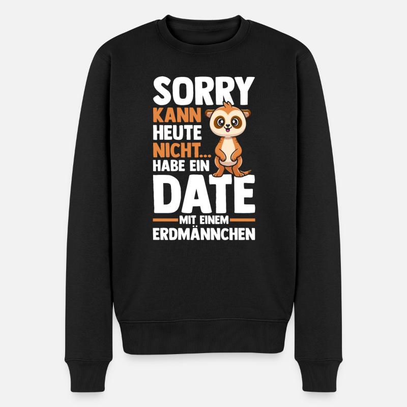Erdmännchen - Männer Premium Bio Pullover - Schwarz