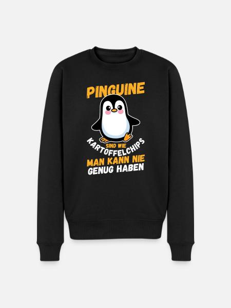 Pinguin - Männer Premium Bio Pullover - Schwarz