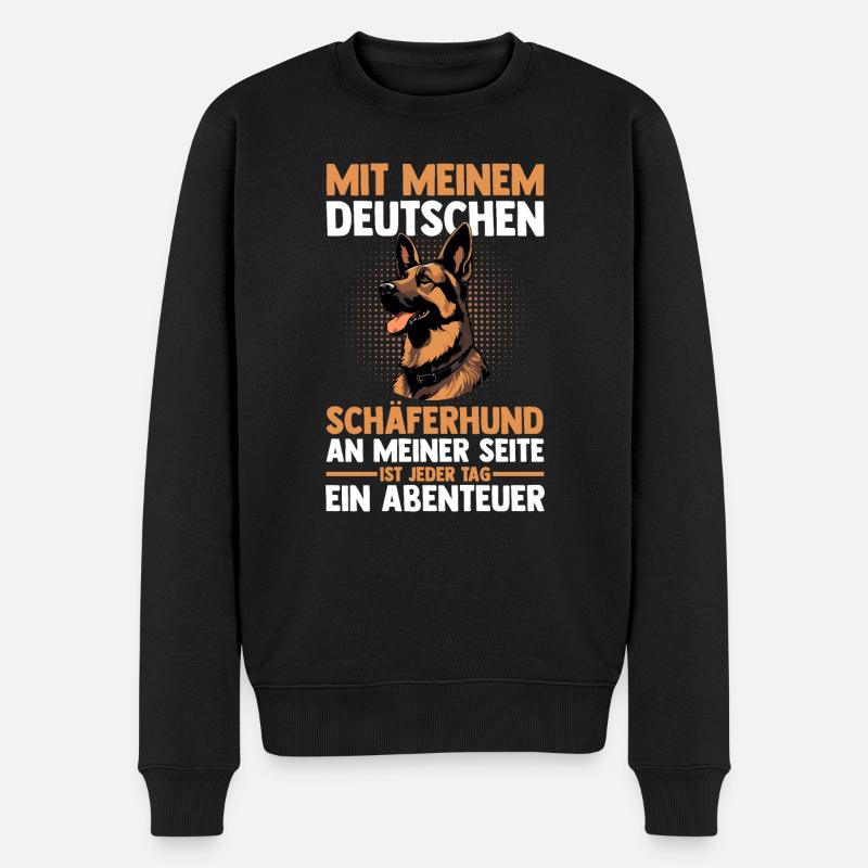 Hund Deutscher Schäferhund - Männer Premium Bio Pullover - Schwarz
