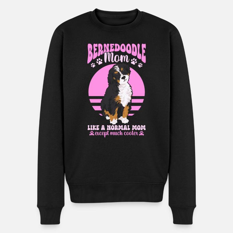 Bernedoodle Hund - Männer Premium Bio Pullover - Schwarz