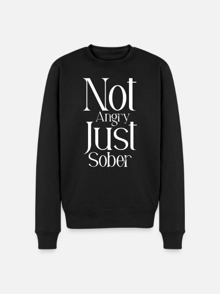 Not Angry Just Sober - Men's Premium Organic Jumper - black