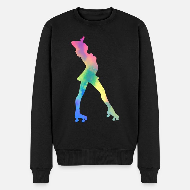 Mädchen Rollerblading Inline Skating Rollerblading - Männer Premium Bio Pullover - Schwarz