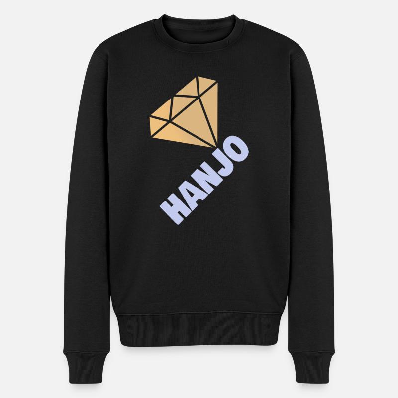 Hanjo - Männer Premium Bio Pullover - Schwarz