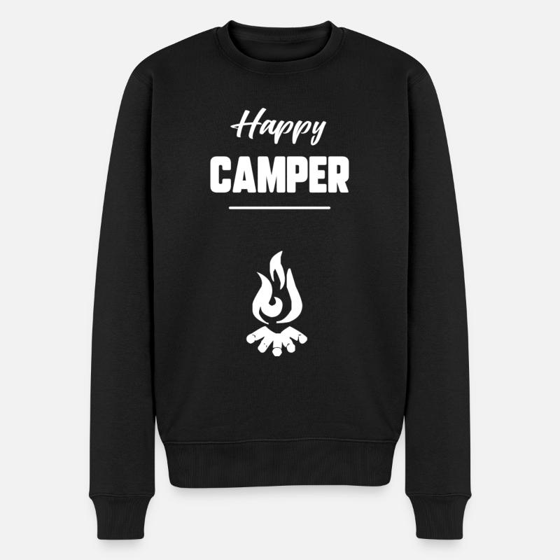 Happy camper - Pull Premium bio Homme - noir