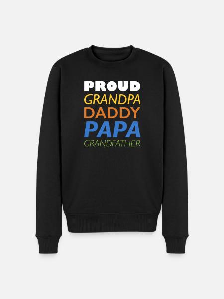 Proud Grandpa - Men's Premium Organic Jumper - black