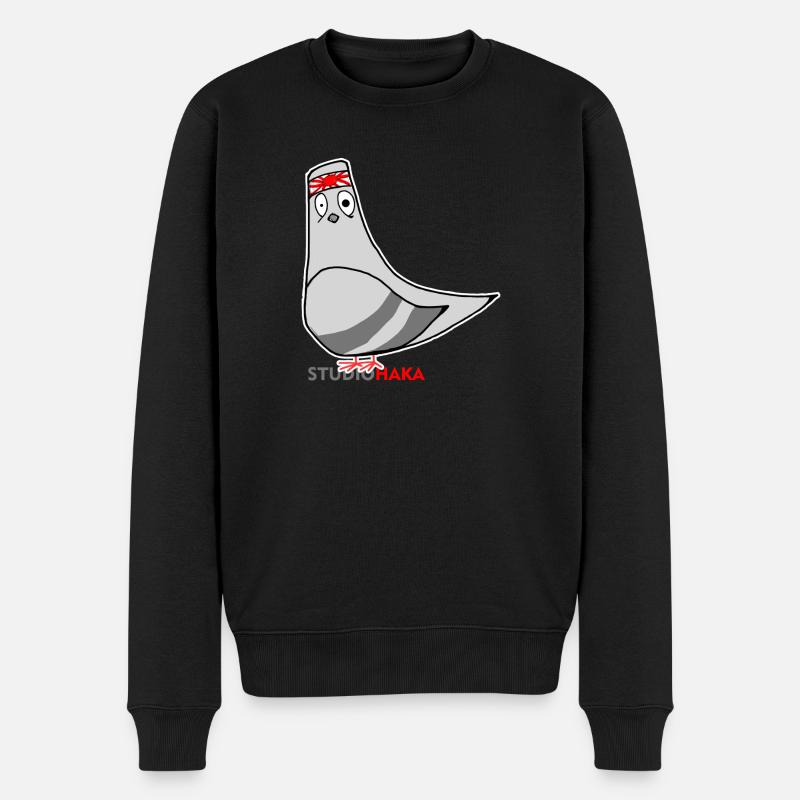 KAMIKAZE-STUDIOHAKA - Männer Premium Bio Pullover - Schwarz