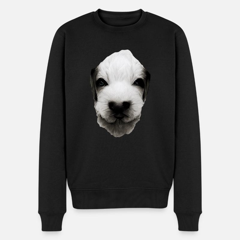 Visage de chiot - Pull Premium bio Homme - noir